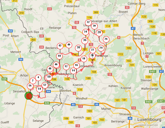 Randonnée découverte - 55 km Randonnée découverte - 55 km