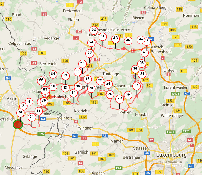 Randonnée découverte - 80 km Randonnée découverte - 80 km